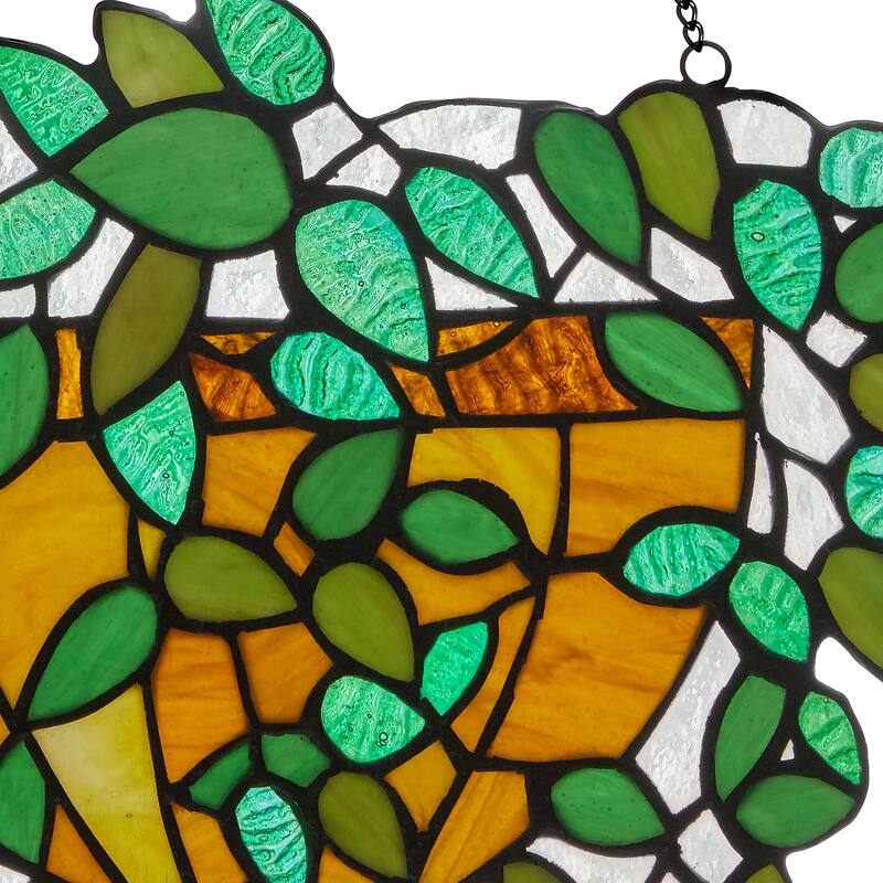 River of Goods Hanging Plant Stained Glass Window Panel - 13" x 0.25" x 11.25"