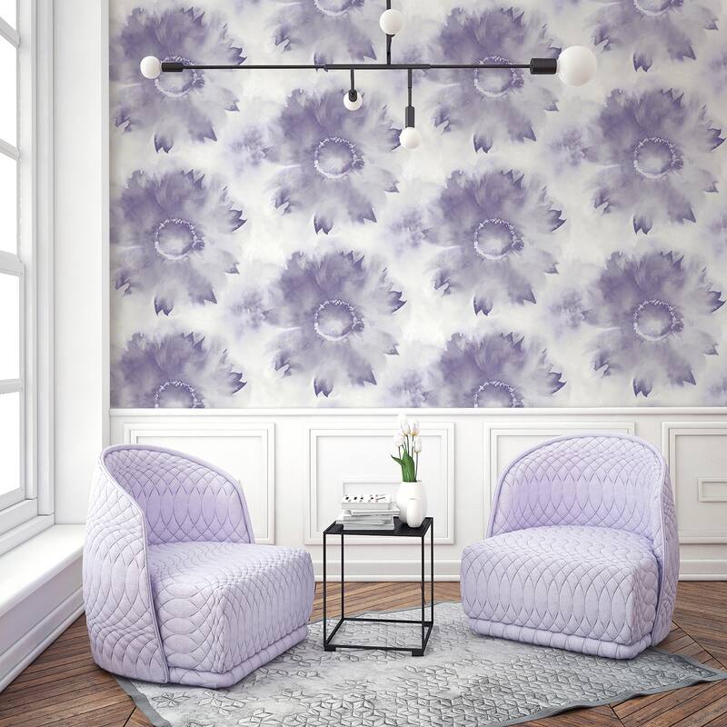 Seabrook Designs Watercolor Sunflower Unpasted Wallpaper