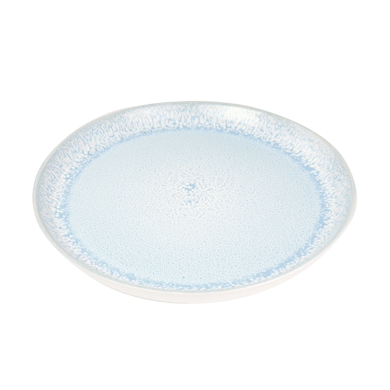 Elama Mocha 16 Piece Stoneware Dinnerware Set in Blue