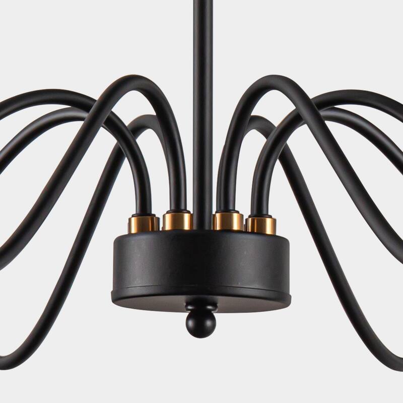 Black Chandelier Light Fixture Farmhouse Candle Chandelier Candlestick Chandelier Traditional Chandelier - 8-Light
