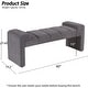 preview thumbnail 27 of 60, Boucle Bedroom Bench with Channel Tufted Modern Entryway Bench Window Bench End of Bed Bench