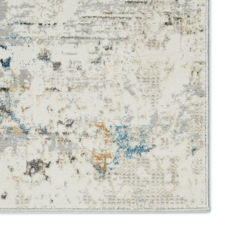Jehan Abstract Gray/ Light Blue Area Rug
