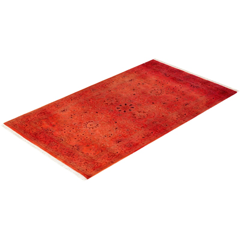 Fine Vibrance, One-of-a-Kind Hand-Knotted Area Rug - Pink, 3' 2" x 5' 5" - 3' 2" x 5' 5"