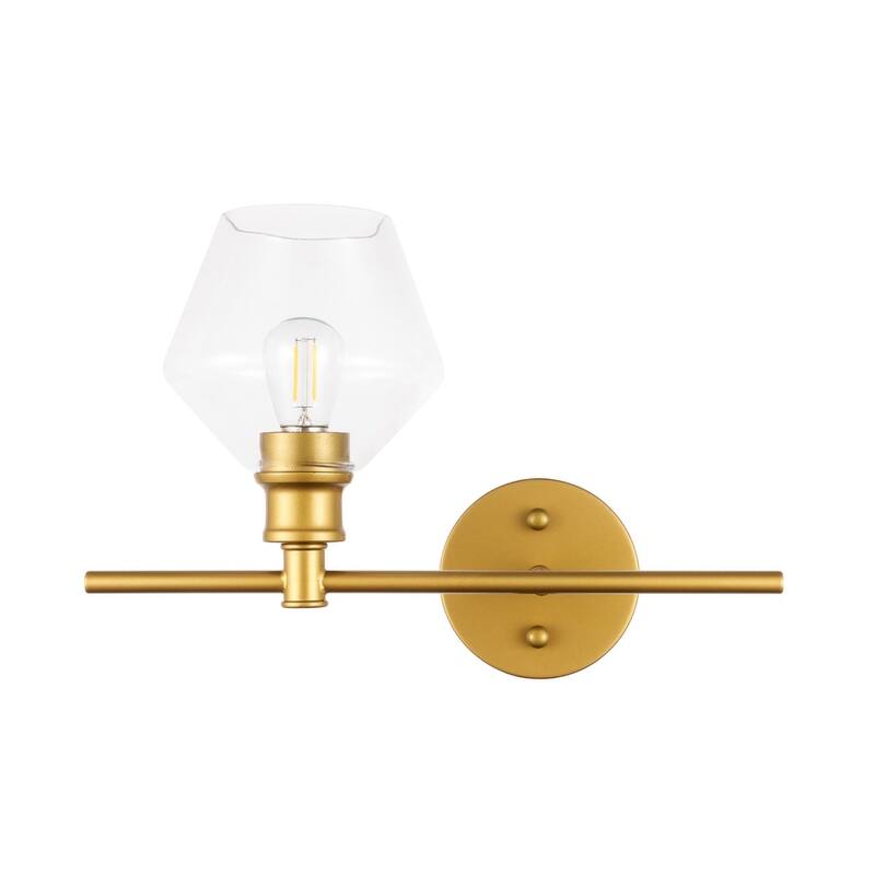 Gerald 1-Light Glass Right Wall sconce - 14.7/10.2 - 14.7/10.2