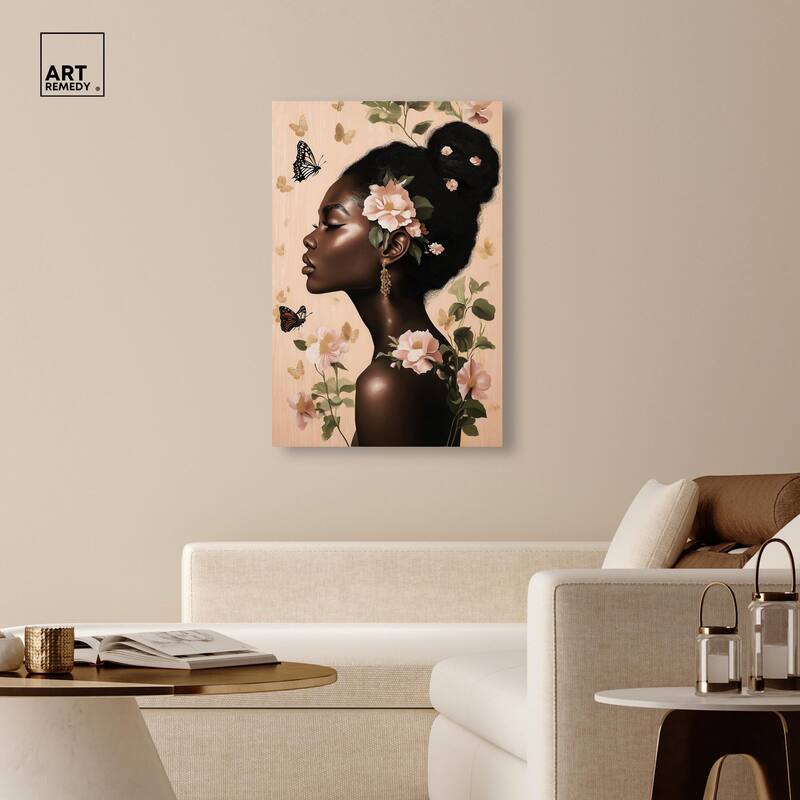 Apricot Whisper Canvas by Art Remedy, Gallery Wrapped