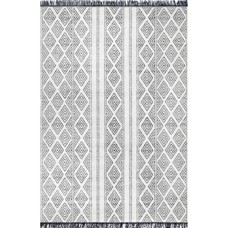 Nuloom Casual Geometric Indoor/ Outdoor Geometric Striped Area Rug