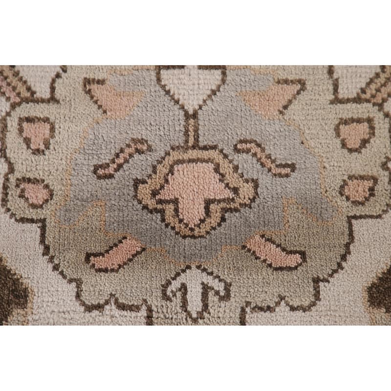 All-Over Oushak Living Room Area Rug Handmade Wool Carpet - 9'0"x 11'9"