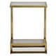 preview thumbnail 1 of 2, Uttermost Musing Brushed Brass Accent Table - 18"W x 24"H x 12"D