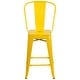 preview thumbnail 22 of 97, 24'' High Metal Indoor-Outdoor Counter Height Stool with Back