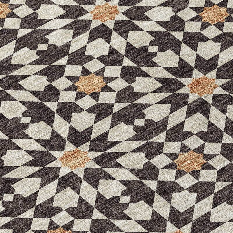 Machine Washable Indoor/ Outdoor Chantille Boho Morrocan Rug