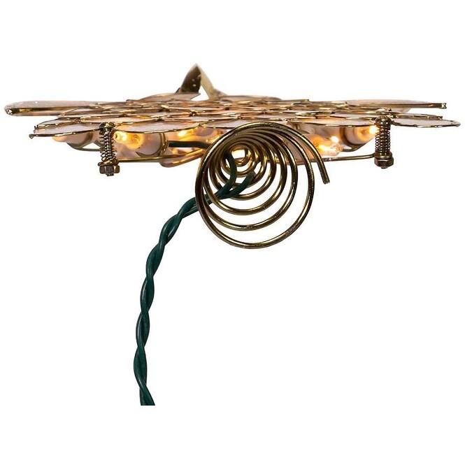 Kurt Adler 9.5-Inch UL 10-Light Capiz Angel Treetop - 9.5"