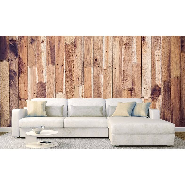 Dimex Timber Wall Wall Mural - 98.4in x 147.6in x 0.025in