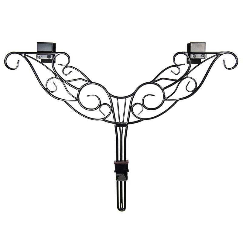 Adjustable Wreath Hanger for Door - Antler (Black) - Black