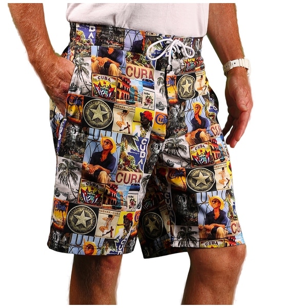 Blue Marlin Men's Stretch Print Board Shorts