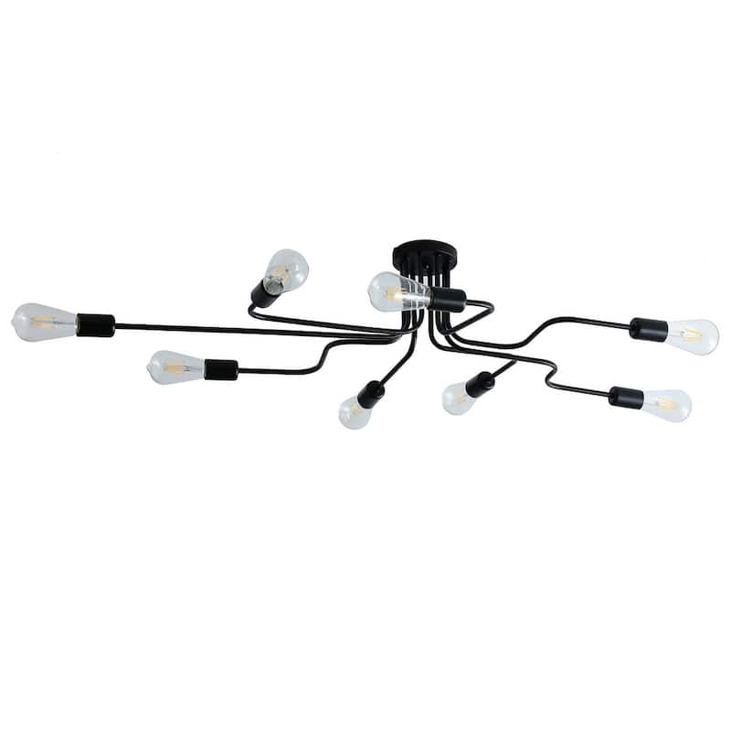 Modern Sputnik Design Muti-Branches Semi Flush Mount Ceiling Light