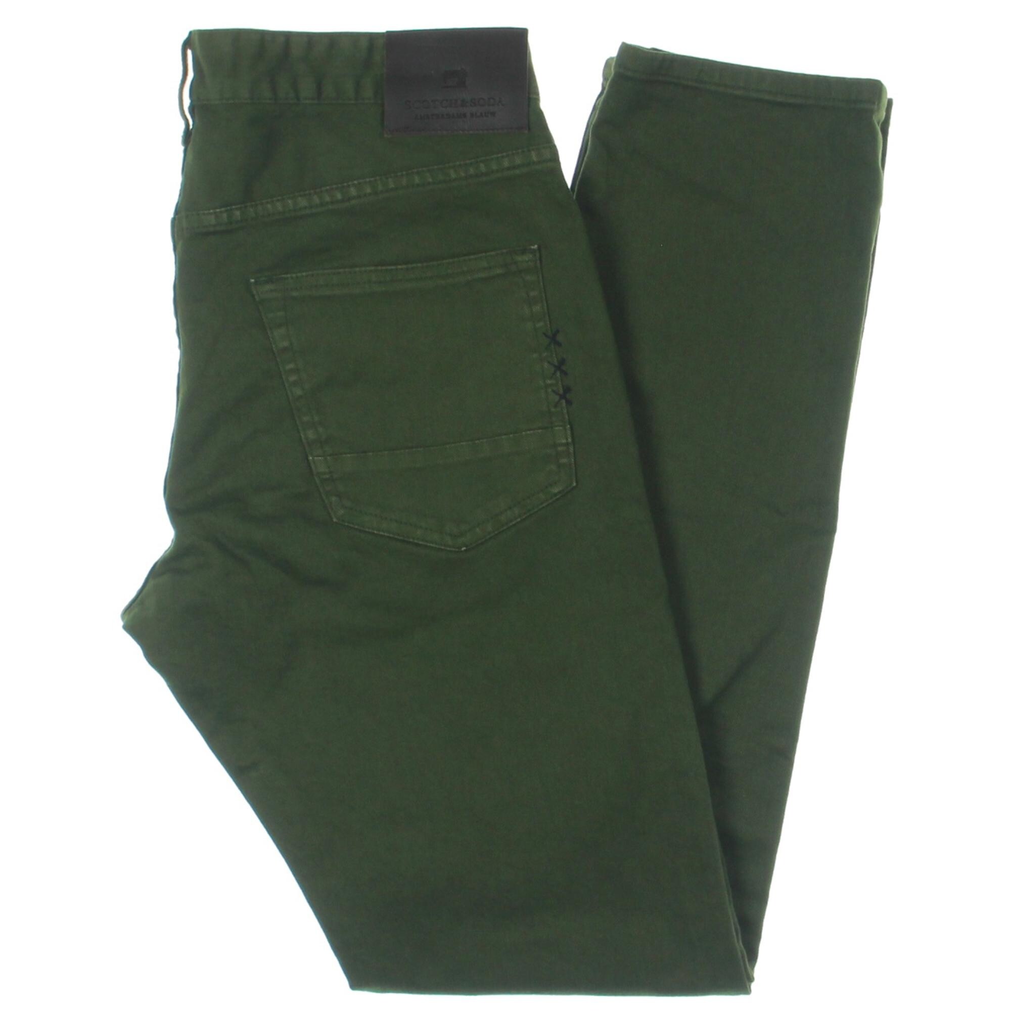 mens army green skinny jeans