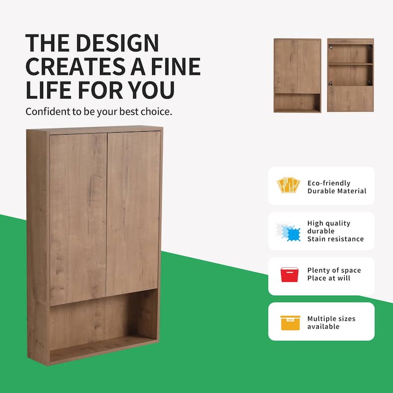 BNK 12"/24" Bathroom Side Cabinet with Soft Close Door and Shelf, Modern Side Cabinet