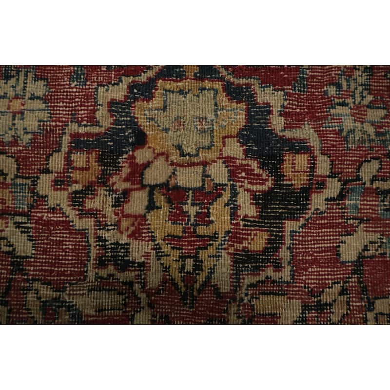 Hand Knotted Oriental 100% Wool Carpet Traditional Floral Red Kerman (Ravar) Area Rug - 5' 10'' X 3' 3''