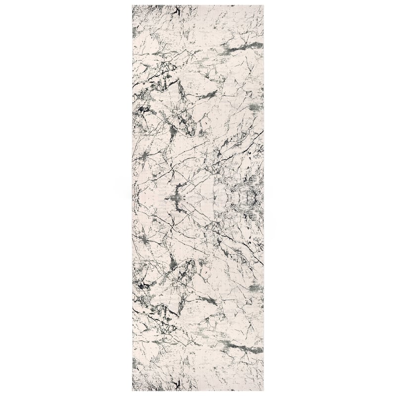 Sevita Ivory Abstract Modern/Contemporary Area Rug