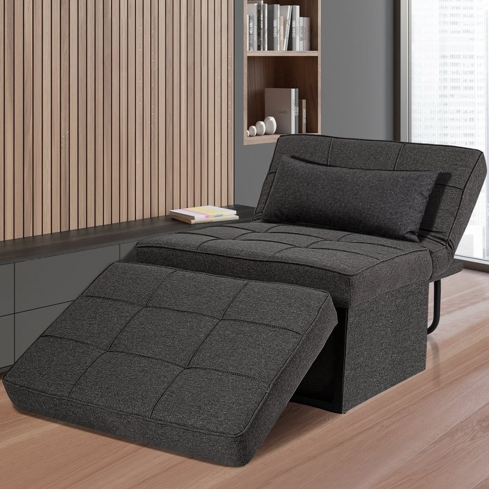 Multi-Function Convertible Ottoman Sofa Bed with Adjustable Backrest