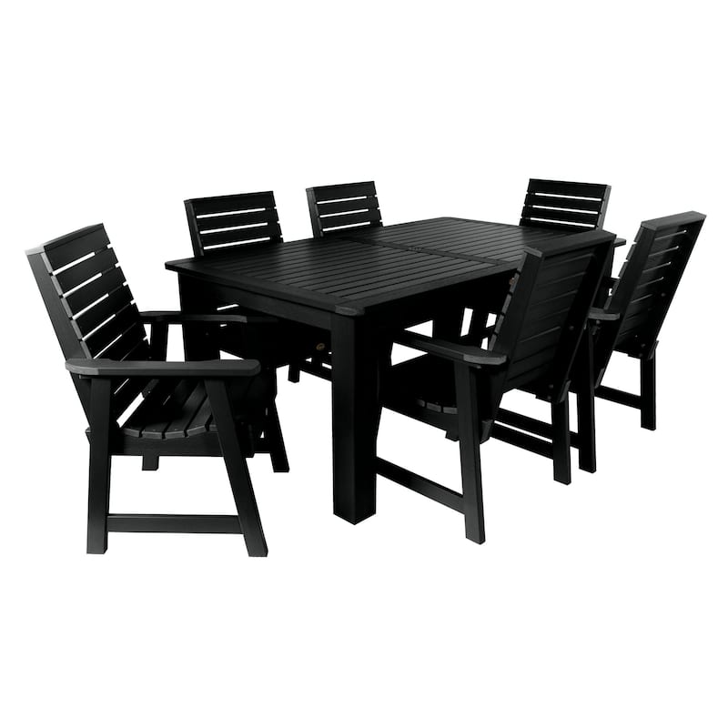 HIGHWOOD PROFESSIONAL 7- Piece Outdoor Dining Set 42x72 - Black