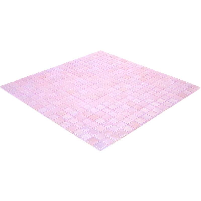 Apollo tile 12" x 12" Skosh Glossy Pale Pink Glass Tile (18.69 sq ft/case) - 20 Pack