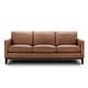 preview thumbnail 2 of 6, Oakburn Four Piece Leather Sofa, Loveseat, Chair and Ottoman Set with Wood Base