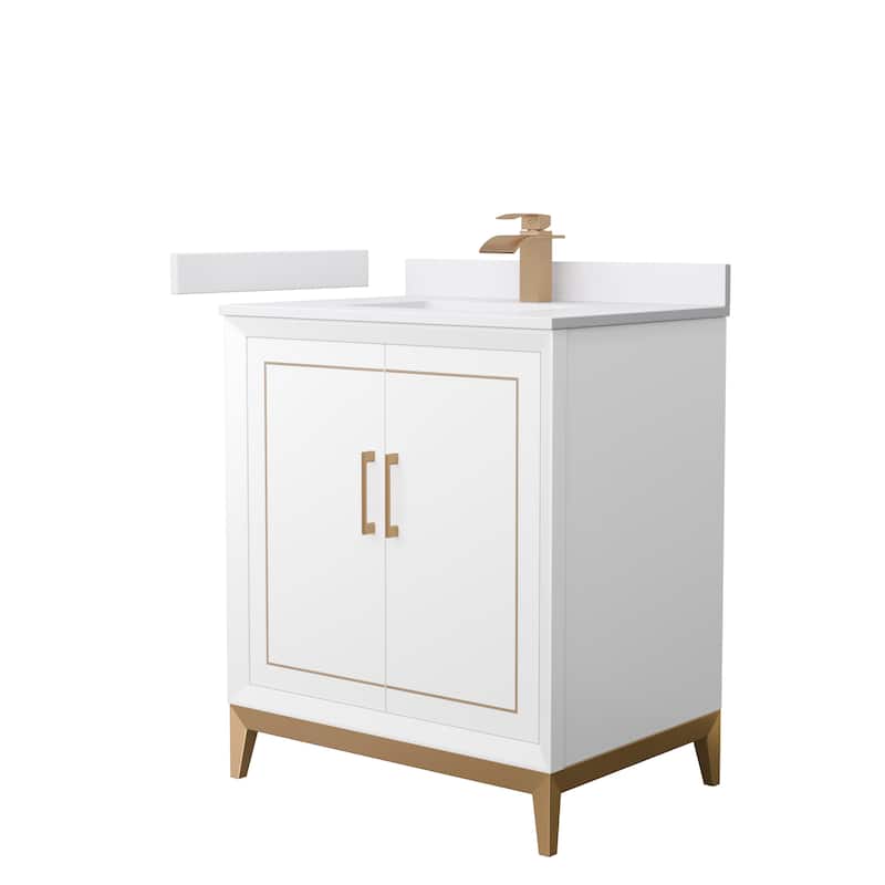Marlena 30-Inch Single Vanity Set, Cultured Marble Top