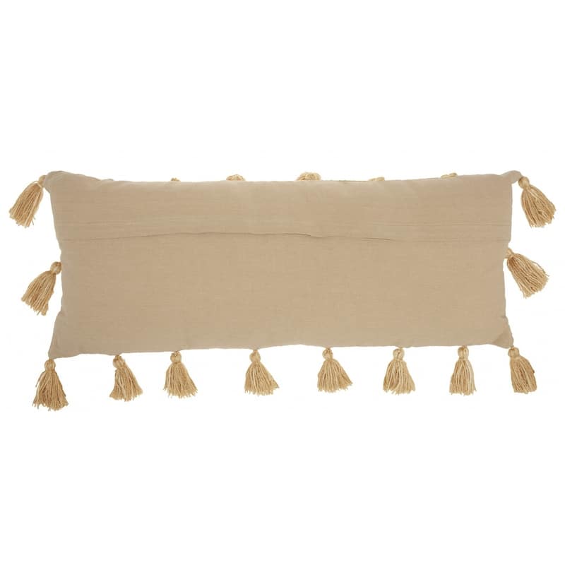 Off Tasseled Lumbar Pillow