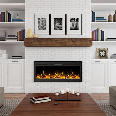 Hastings Home 50-Inch Electric Fireplace-Hang/Recessed