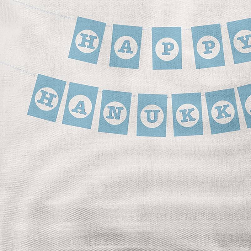 Banner Day Happy Hanukkah Indoor/Outdoor Throw Pillow