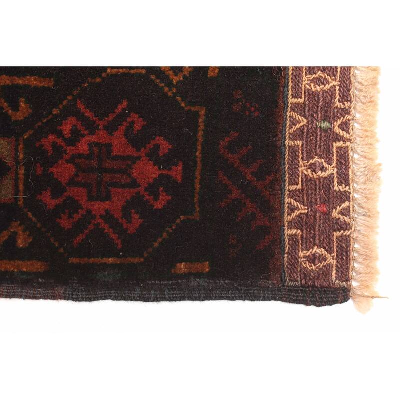 ECARPETGALLERY Hand-knotted Teimani Black Wool Rug - 3'0 x 4'8