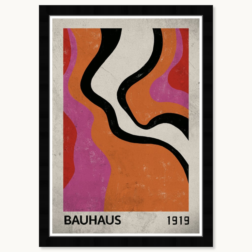 Wynwood Studio Bauh Flow Framed Retro Colorful Abstract Prints
