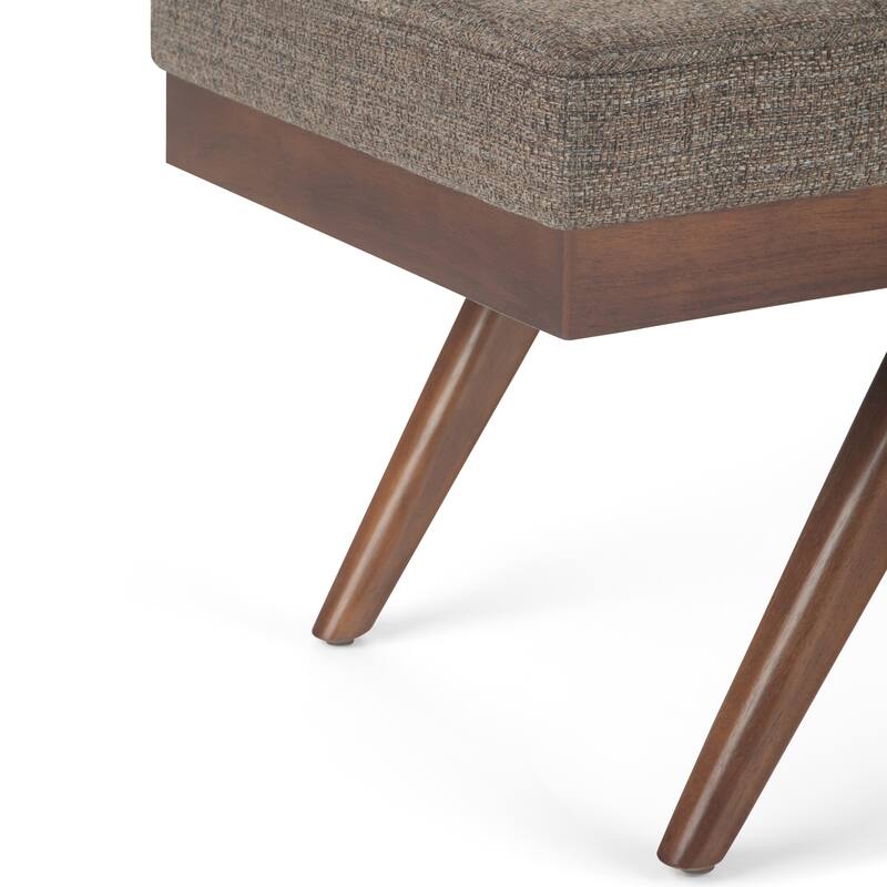 WYNDENHALL Keenan 48 inch Wide Mid Century Modern Rectangle Ottoman Bench