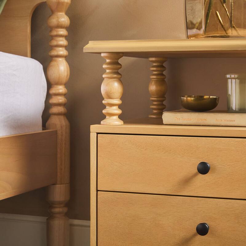 Walker Edison Easy Assembly Solid Wood 2-Drawer Nightstand