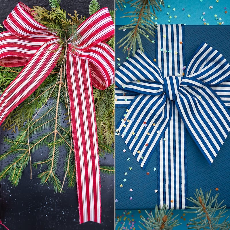 Christmas Striped Ribbon, Candy Ribbon Roll Fabric