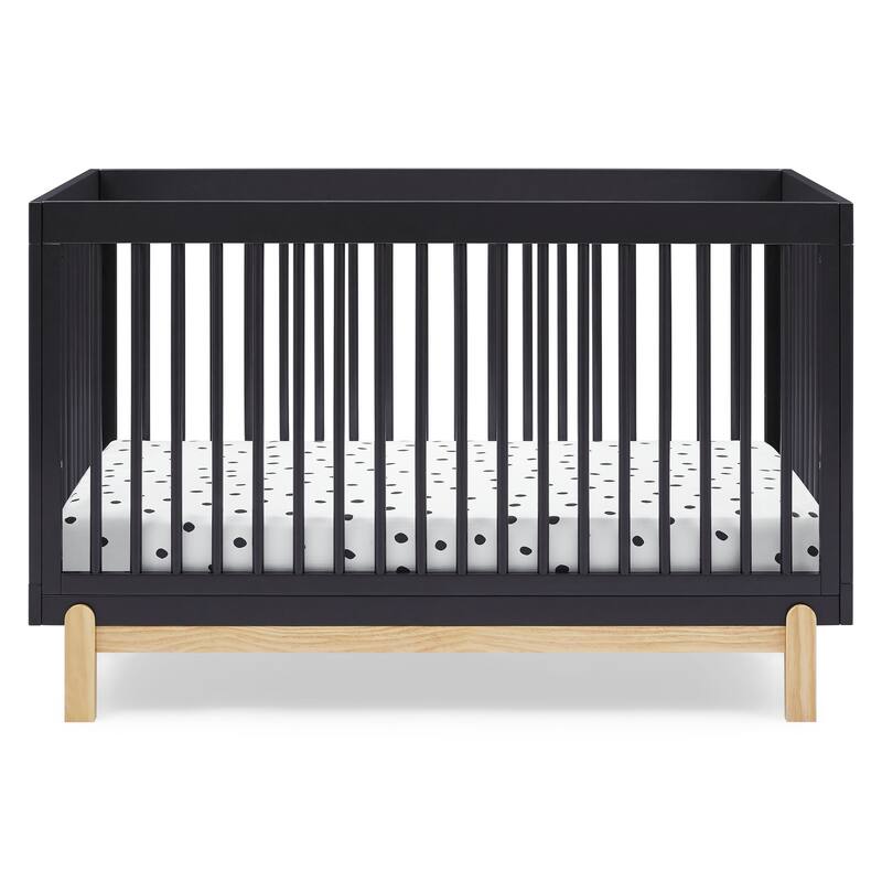 Poppy 4-in-1 Convertible Crib, Greenguard Gold Certified - Black