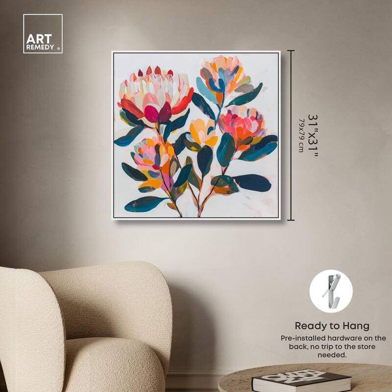 Contemporary Flora I Canvas by Art Remedy