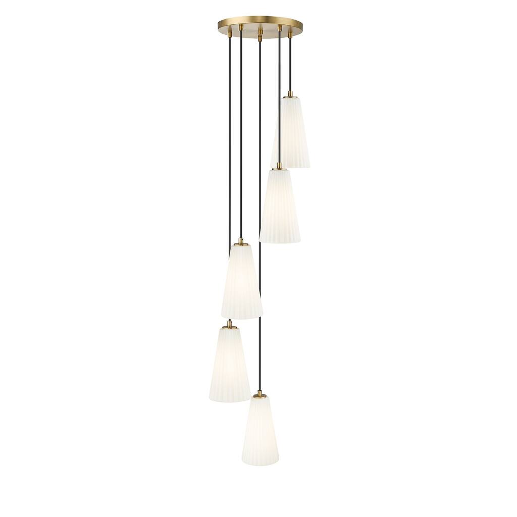 Farrell 5 Light Chandelier in Modern Gold