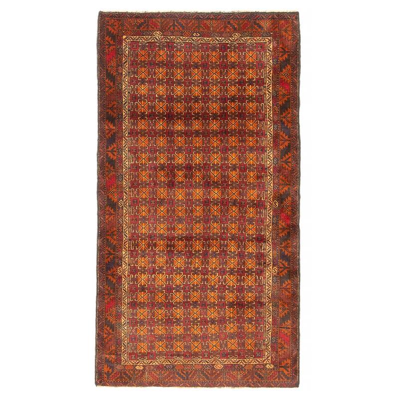 ECARPETGALLERY Hand-knotted Teimani Red Wool Rug - 3'3 x 6'1 - Red - 3'3 x 6'1