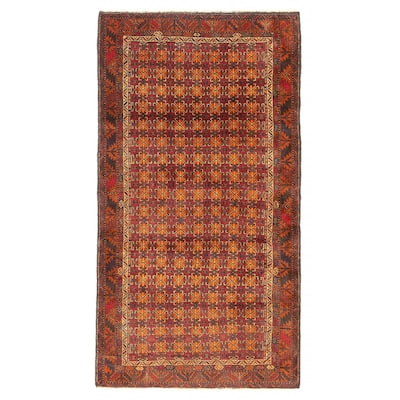 ECARPETGALLERY Hand-knotted Teimani Red Wool Rug - 3'3 x 6'1