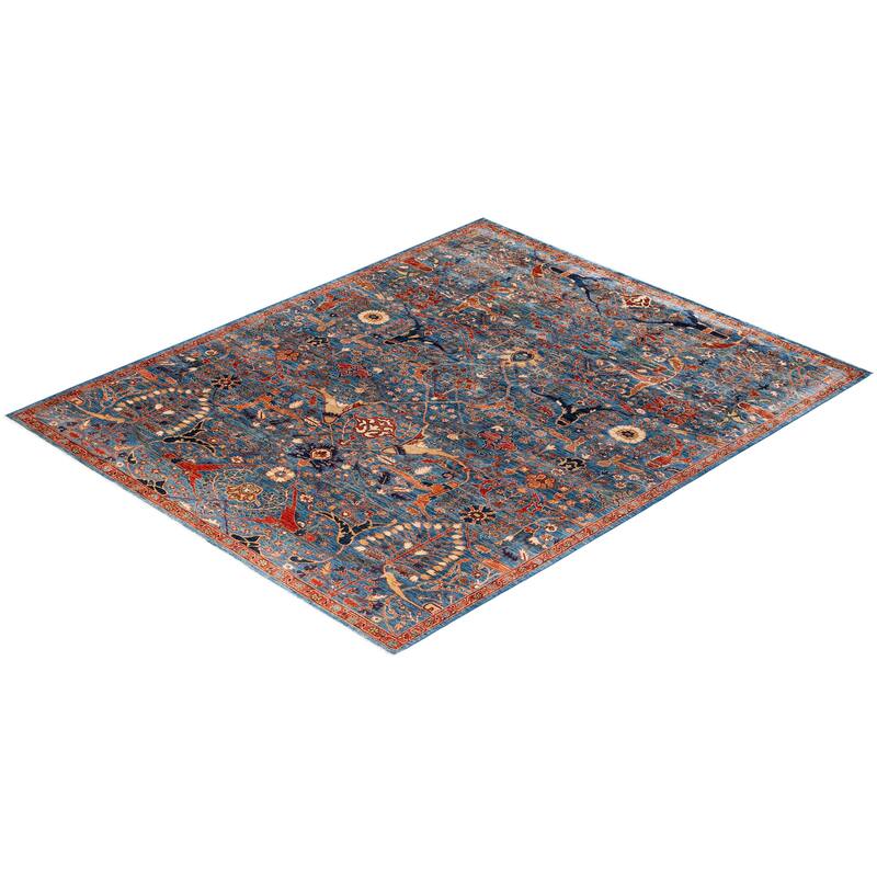 Serapi One-of-a-Kind Hand-Knotted Area Rug - Blue - 8' 2" x 10' 0"