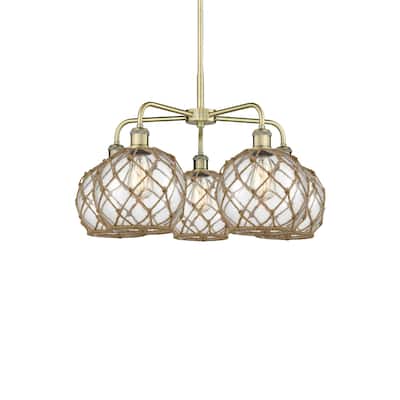 Innovations Lighting 516-5CR-16-27 Farmhouse Rope Chandelier Farmhouse