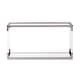preview thumbnail 3 of 2, Jasper Console Table in White Glass and Polished Stainless Steel