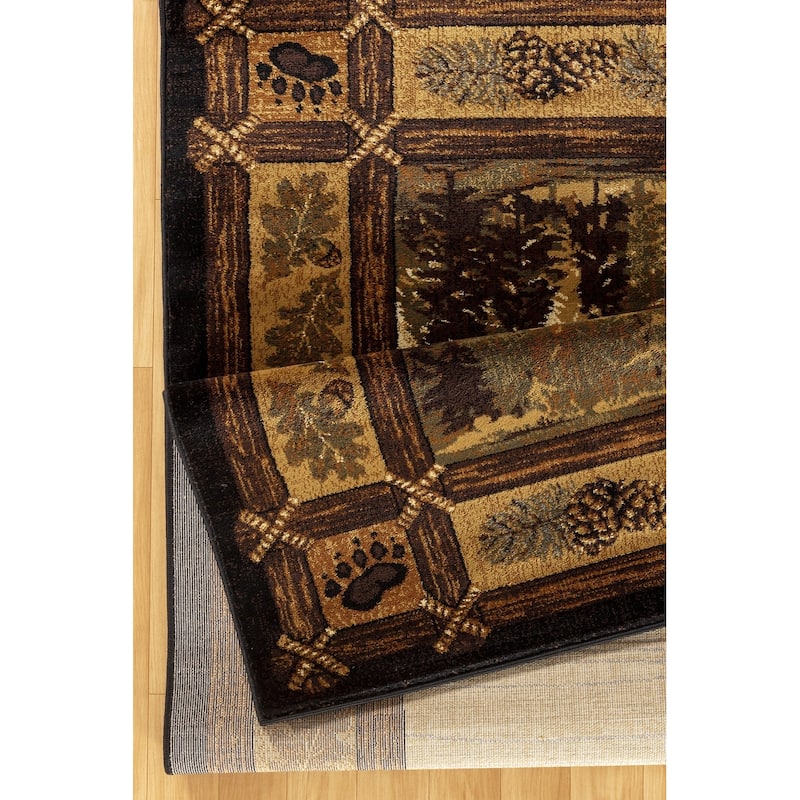 Nature's Nest GC_CBL3009 Multi Lodge Area Rug