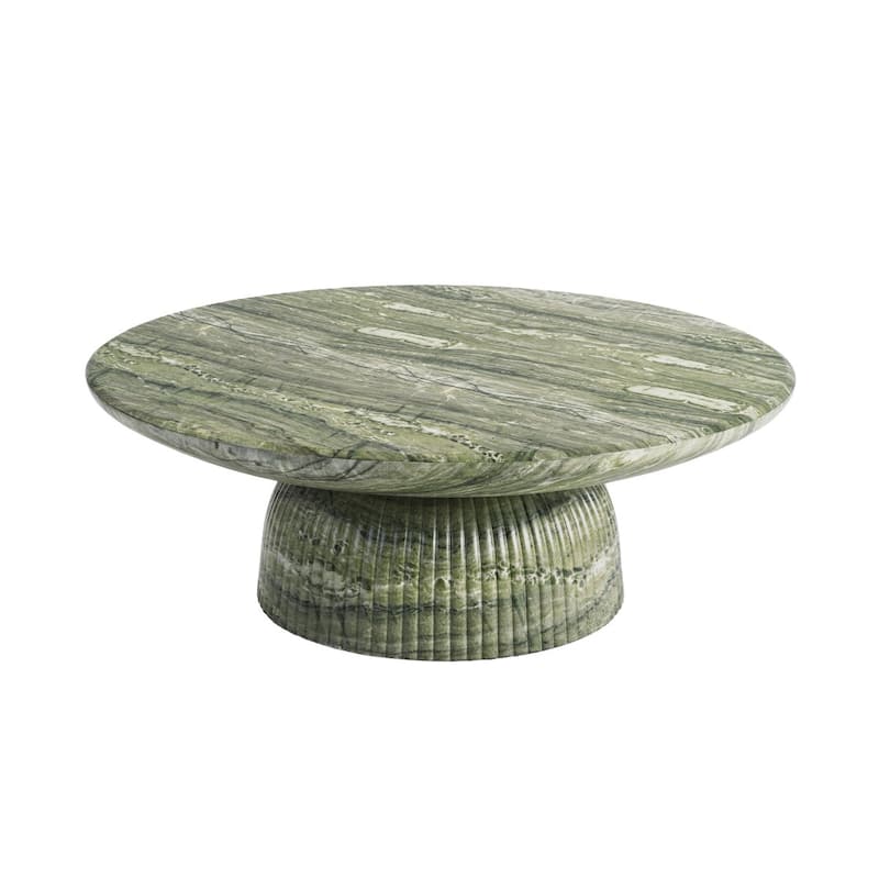 Studio London Maddox Single Round Coffee Table Stone Marble Effect