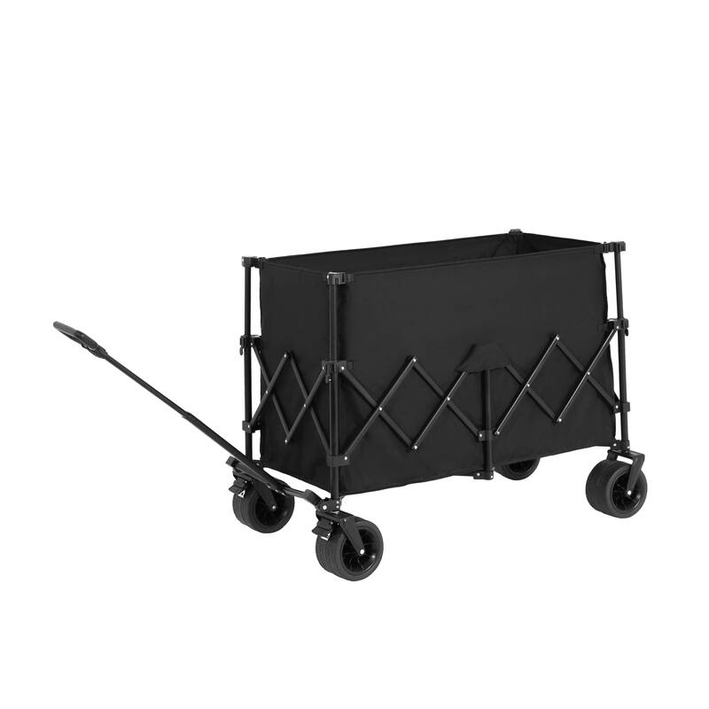 Beach Wagon with Big Wheels, Drink Holders, 300L Capacity, Foldable