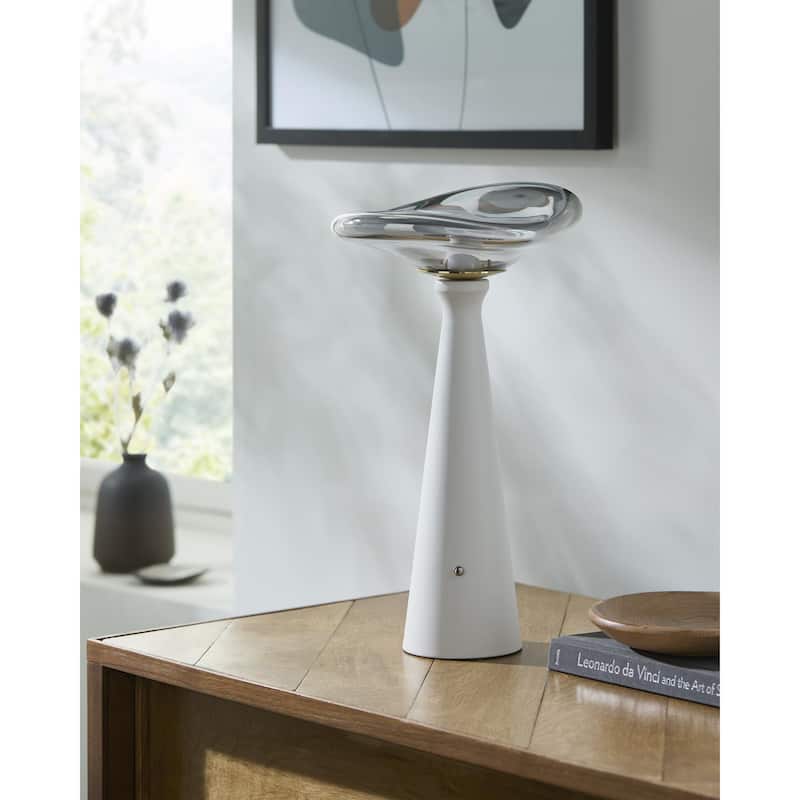 Livabliss Mafra Traditional Buffet Table Lamp - 14"H x 8"W x 8"D - White
