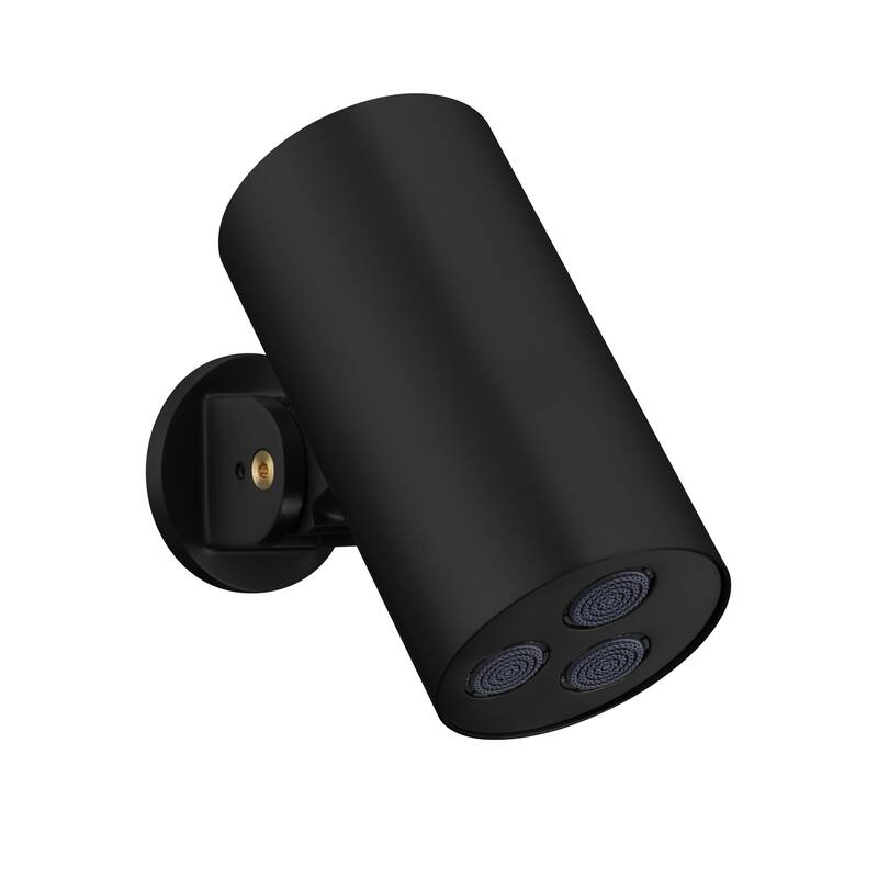 Wall-mounted adjustable showerhead - Round multi-spray - Matte Black