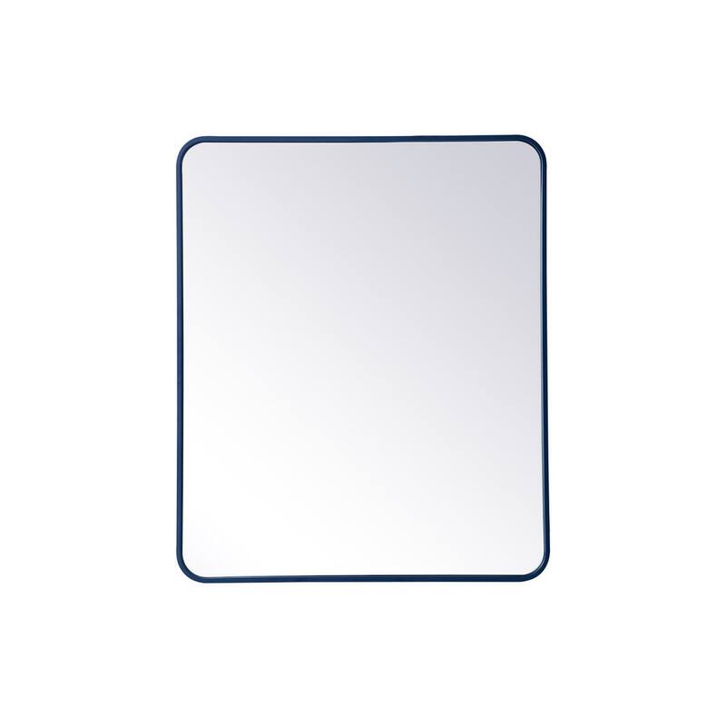 Ezra Soft Corner Metal Rectangular Mirror